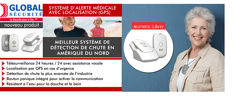 Le bracelet d'urgence numera LIBRIS mobile et détecteur de chute - Global  SécuritéGlobal Sécurité